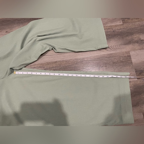 Sage Green Wide Leg Pants & Strapless Ruched Top - Picture 11 of 14
